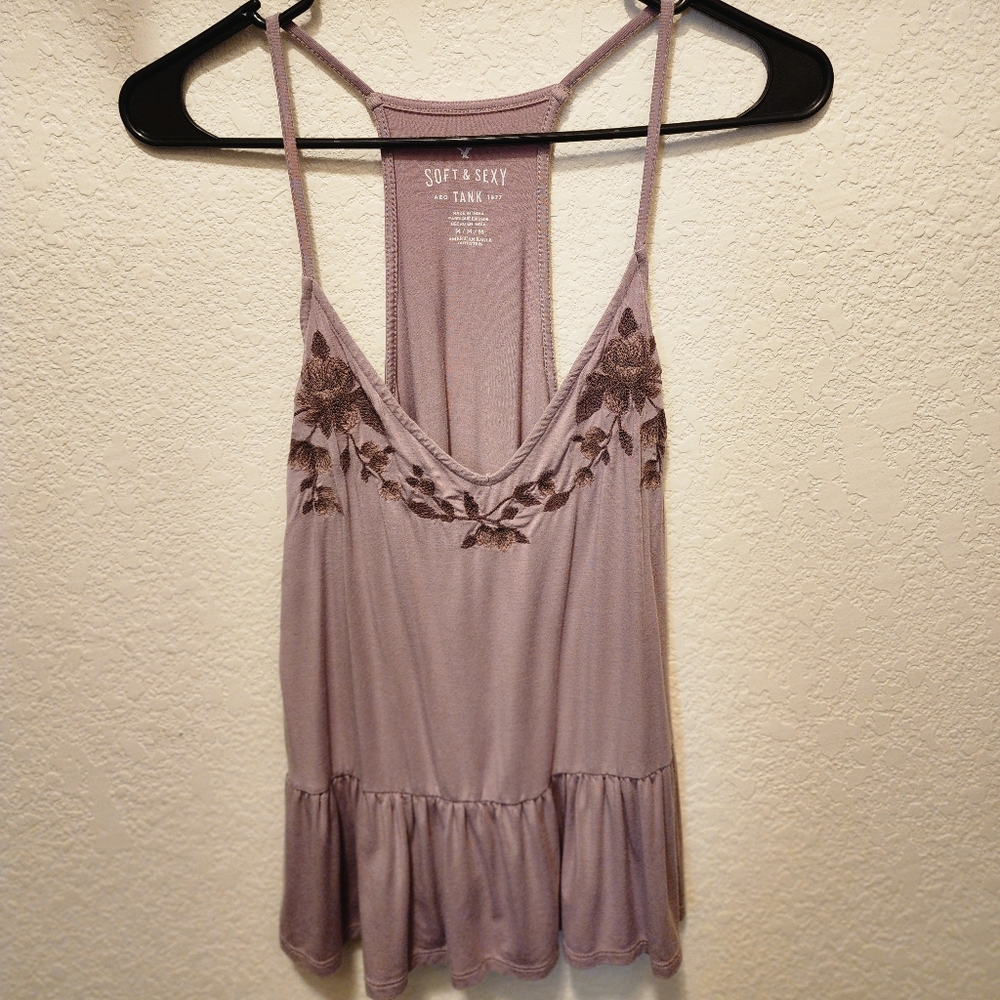 American Eagle Soft & Sexy Embroidered Tank